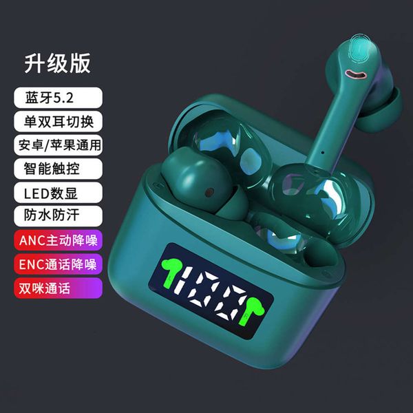 

noise active new reduction wirels anc touch digital display bluetooth headset binaural enc
