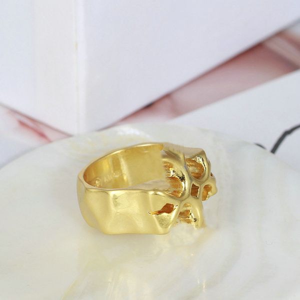 

for women for girl brand 18k real gold plated brand band cluster cocktail cocktail rings ring letter fashion, Silver