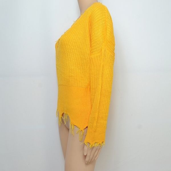 

fitshinling fringe v neck lady's sweater yellow jumper knitwear fashion 2019 winter women sweaters and pullovers big size pull y200910, White;black