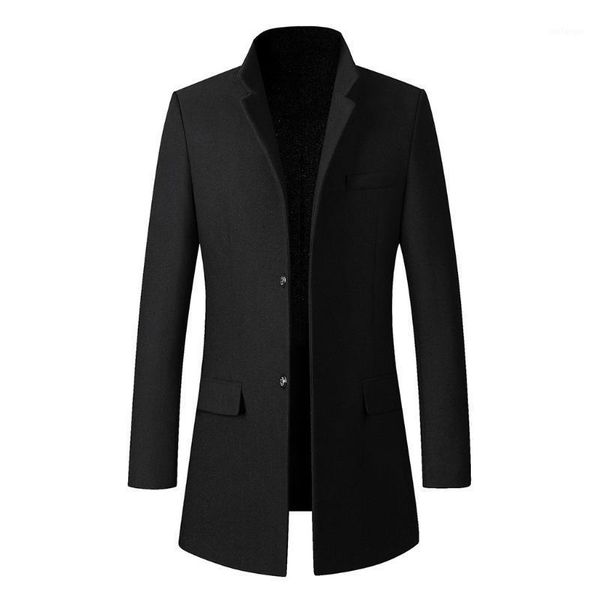 

trench coat men business long sleeve autumn casual long coat men windbreaker solid coats black slim overcoat jacket outwear1, Tan;black
