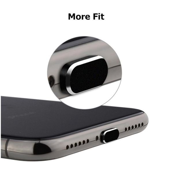 

metal aluminum 2 in 1 anti dust plug + sim card tray pin mobile phone charger port plug for iph jllbjo