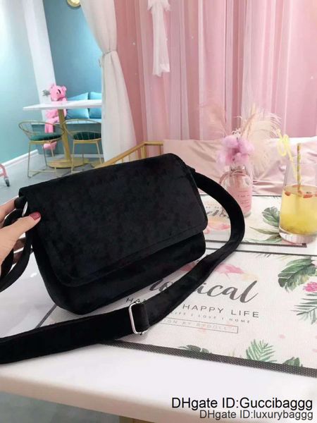 

2019 famous designer womens handbag new letter shoulder genuine leather messenger saddle bag #132