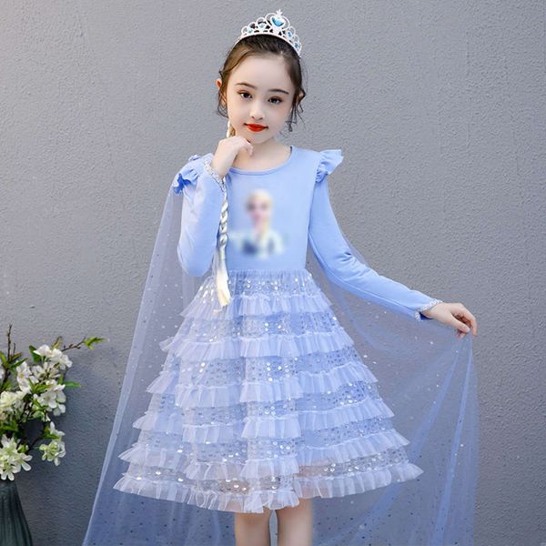 

winter autumn and new long sve ice snow wonderland princs skirt girls aisha drs, Red;yellow