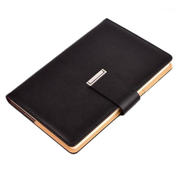 

notepads vintage thick leather notebook buckle notepad planner for office business daily agenda travel journals notes school supply1, Purple;pink