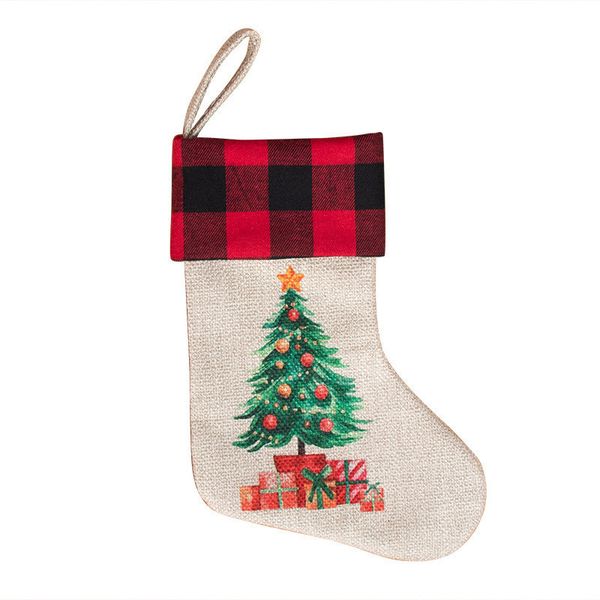 

factoryn5rqcute gift bag hanging socks candy santa snowman claus deer bear stocking for christmas decoration 60pcs t1i23