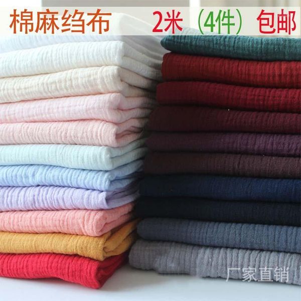 

fabric 100*135cm drape cotton and linen crepe baby clothes ladies skirt sleepwear fabrics d301, Black;white