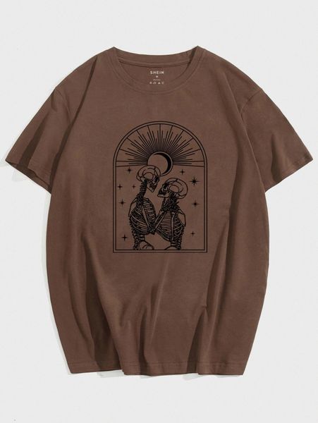 

men skeleton print tee c3dn#, White;black