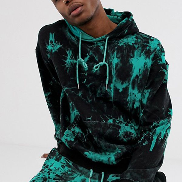 

manufacturers designed mens tie-dye hoodie, Black