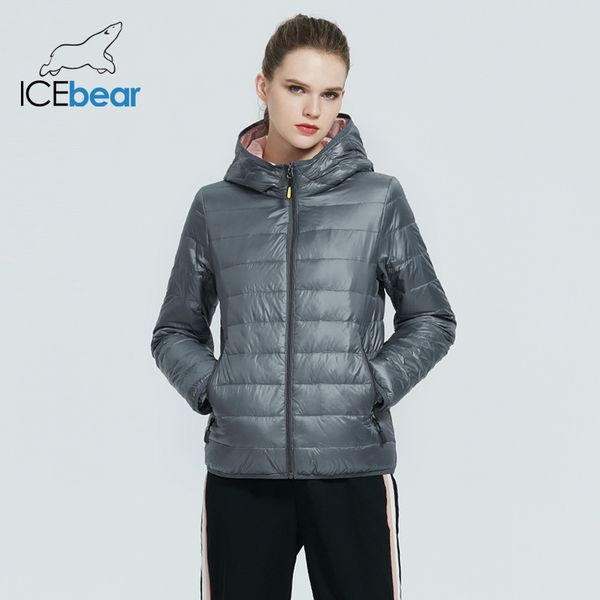 

icebear new women lightweight down jacket stylish casual spring parka brand clothing gwy19151d 200922, Black
