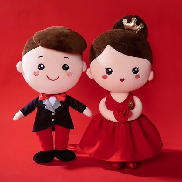 

gifts for children high end ornaments wedding room bedside prsure bed doll pair