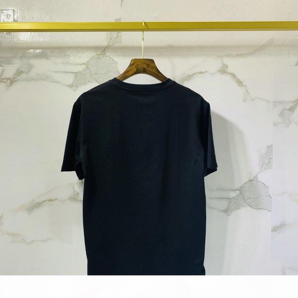 

2020 new summer mens embroidery pendant print t shirt young fashion solid color short sleeves t shirts designer tshirt uncasual tee, White;black