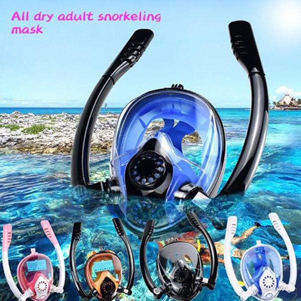

diving mash underwater anti fog mash double corrugated hose diving mask simple