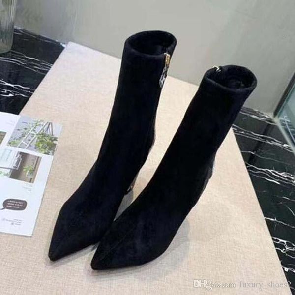 

latest women boots martin desert boot flamingos love arrow medal 100% real leather coarse size us5-11 winter shoes xx4, Black