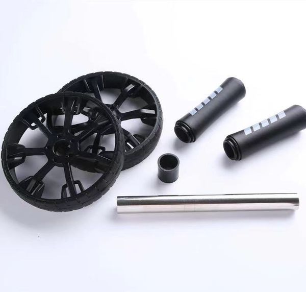 

2021 new silent two wheel exercise roller abdominal wheel fitness equipment abdominal muscle whee2l6