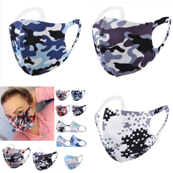 

anti-bacterial camouflage face mask camo soft mouth cover pm2.5 respirator dustproof washable reusable silk co