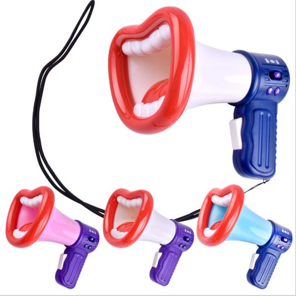 

funny voice changer horn toy colorful plastic party loudspeaker game gags and practical jokes kids xmas gift