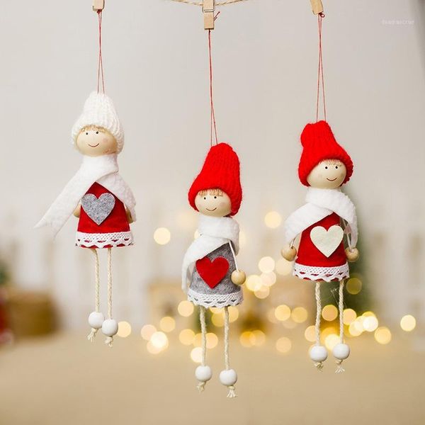 

christmas decorations 2021 plush angel doll tree decoration hanging pendant ornaments kids gifts for year1