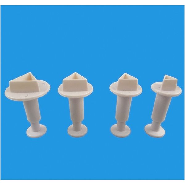 

4 pcs triangle plastic cake mold chocolate cookie cutter fondant decoration tool 4 pcs bigger f wmtmwh