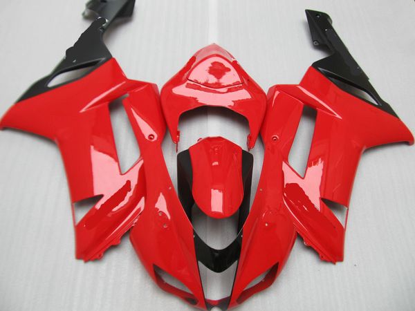 Injeção Molde Fairing Kit de Corpo para Kawasaki Ninja ZX6R 636 07 08 ZX 6R 2007 2008 ABS Vermelho Bodywork Bodywork + presentes KB44