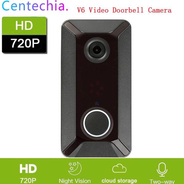

v6 wifi doorbell smart wireless 720p video camera remote record cloud storage door bell cam waterproof home security house bell