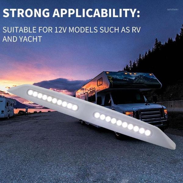 

1pc 12v rv awning porch light 20 led ip56 waterproof marine camping caravan exterior corridor light white trailer exterior1