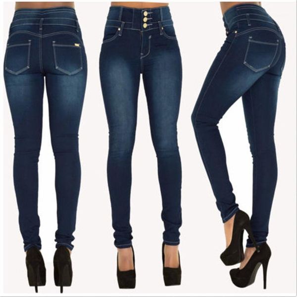 

2019 autumn winter push up plus size jean with high waist denim pants womens female boyfriend jeans for women warm jeans woman1, Blue