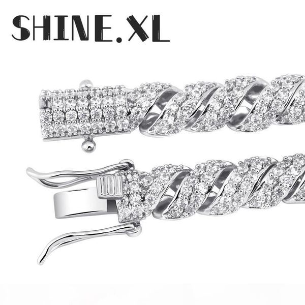 

new arrived 14mm iced out micro paved crystal cz cuban link bracelets gold silver plated mens hip hop jewelry, Black