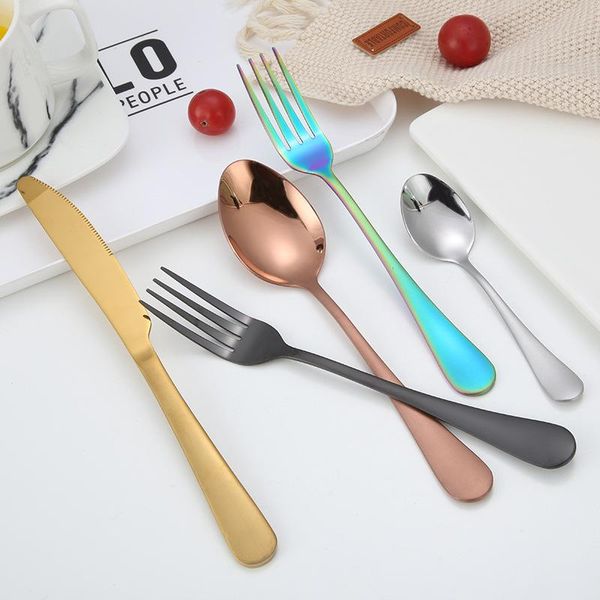

forks knives spoons stainless steel silverware set tableware set cutlery knives sets tea spoon dinner wedding tableware set h bbyrlr