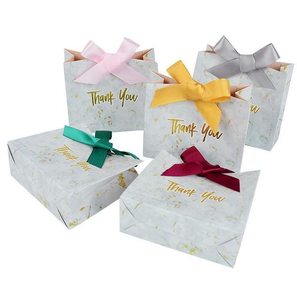 

gift wrap 20pcs creative style mini grey marble bag box for birthday party baby shower wedding paper boxes package