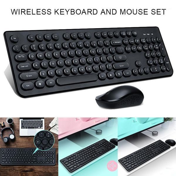 

keyboard mouse combos retro punk wireless set ergonomics mini waterproof lightweight dja991
