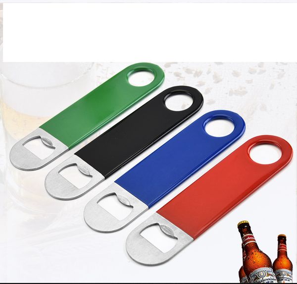 Apribottiglie 4 colori Breve foglio Acciaio inossidabile PVC Apri vino birra Bevanda Apribottiglie di alta qualità Gadget da cucina LLS350-WLL