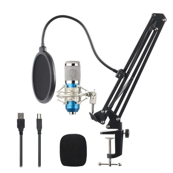 

metal usb microphone condenser recording microphone wired mic with stand for computer lappc karaoke studio recording1