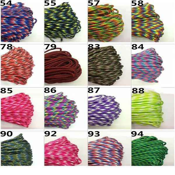 

100meter paracord 550 paracord parachute cord lanyard rope mil spec type iii 7strand climbing camping survival e qylqaw