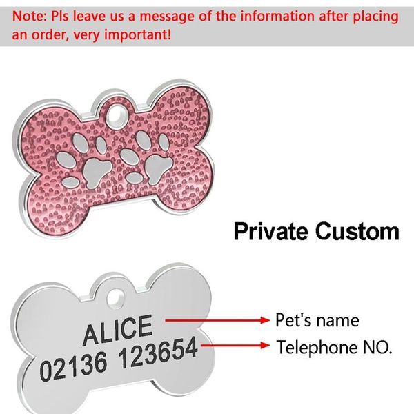 

customized engraved dog cat id tag personalized bone shape paw pet nameplate puppy dogs name phone no. tags bbyjwh