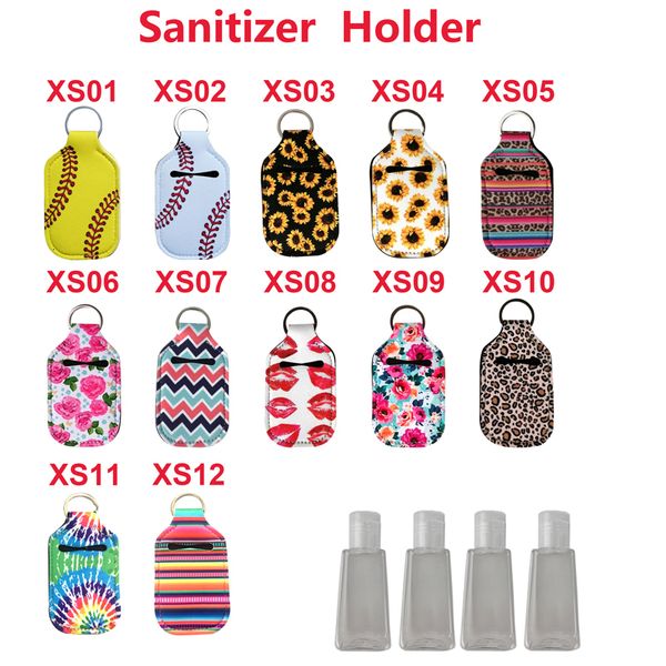 

keyring 30ml sanitizer neoprene keychain bags key rings hand soap bottle holder 10*6cm