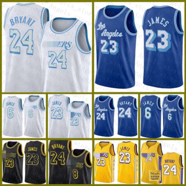 

bryant lebron 23 james earvin 32 johnson shaquille 34 o'neal los angeles lakers kobe 24 bryant 2021 basketball jersey b, Black;red