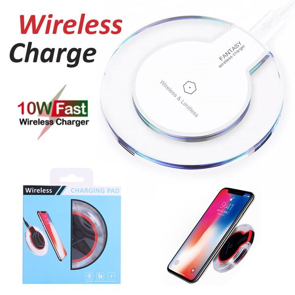 

k9 fast wireless charger for iphone 12 11 pro xs max x xr qi luxury crystal 10w charging pad with box for samsung