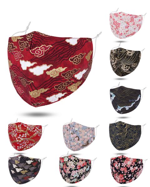 

designer anti-dust cotton mouth face fashion flower mask party accessories women face masks designer mask earloop washable masks
