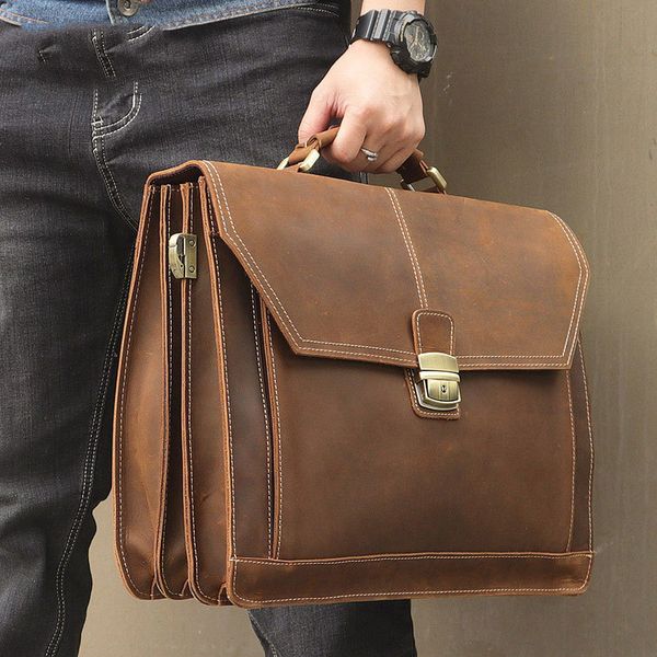 

maheu formal business genuine leather for 15 polegada portable computer messenger bag male bags