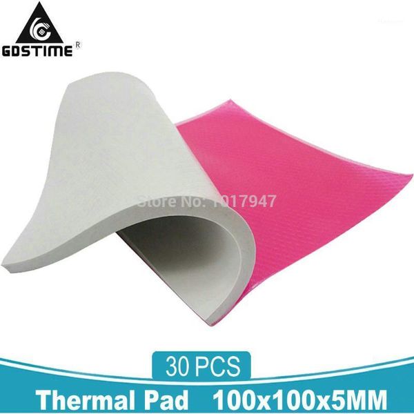 

fans & coolings 30 pcs lot gdstime 100x100x5mm computer gpu cpu ic chip cooler heatsink cooling conductive silicone thermal pad 5mm1