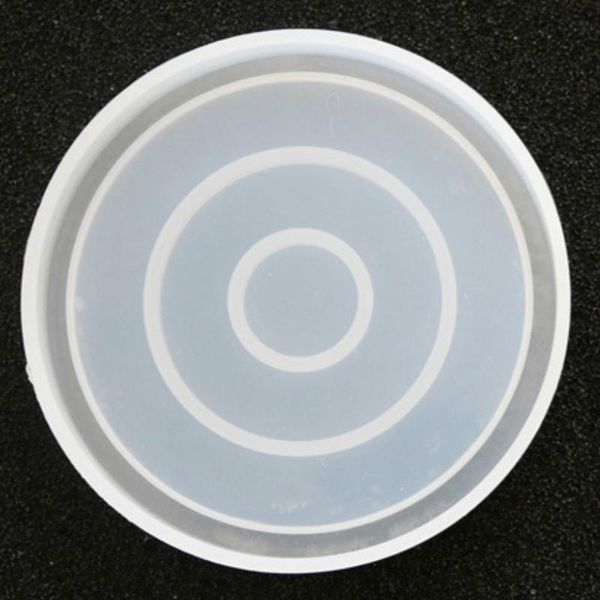 

round trinket dish sile mold heart flower tray diy coaster mold uv resin art supplies soft clear mould sile mold resin wmtnxf, Black
