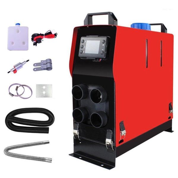 

12v 5/8kw air diesel heater vehicle set lcd thermostat four holes fast heating fan heater for truck boat car trailer caravans1