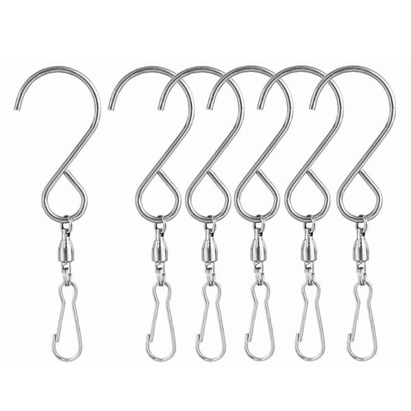 

hooks & rails 20 pieces of rotating hook clip suitable for wind chimes, spinners, crystal curlers, garden bells, party supplies
