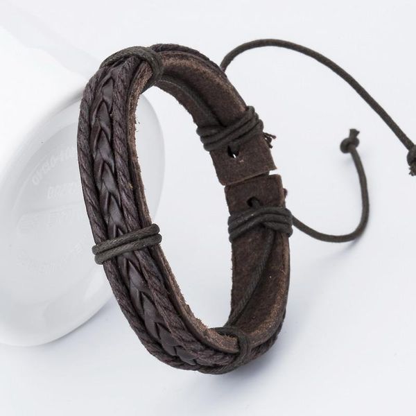 

new arrived fashion charm leather men's bracelets popular boys alloy bangle diy handmade cross bracelets h jllcqm, Golden;silver