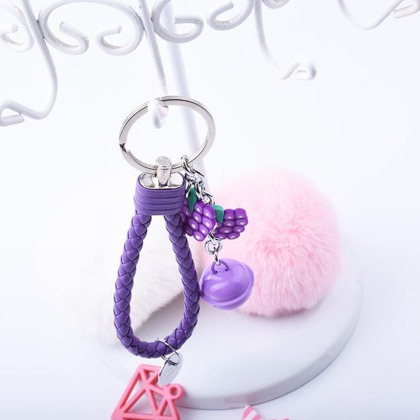 

chunou braided rope grape key ring new cute purple women bag pendant key chain lovely car key ring for lovers gift female sqckmv pingtoy