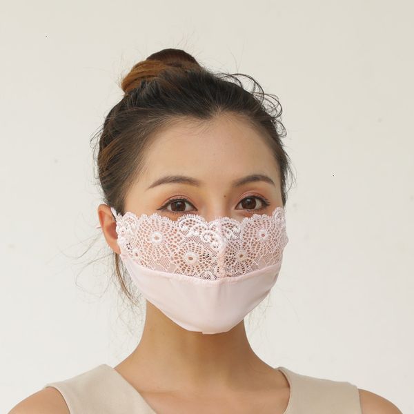 

masks lace women fashion designer breathable thin summer mask outdoor dustproof cycling washable reusable earloop fy0062 2 nfvt3