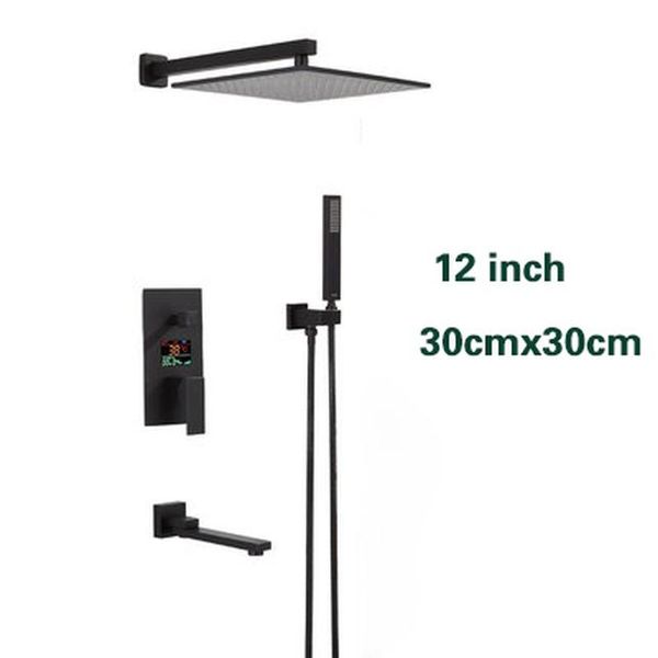 

langyo shower head 3 ways digital display mixer waterfall bathroom shower faucet matte black chrome digital shower faucets set wmtctu