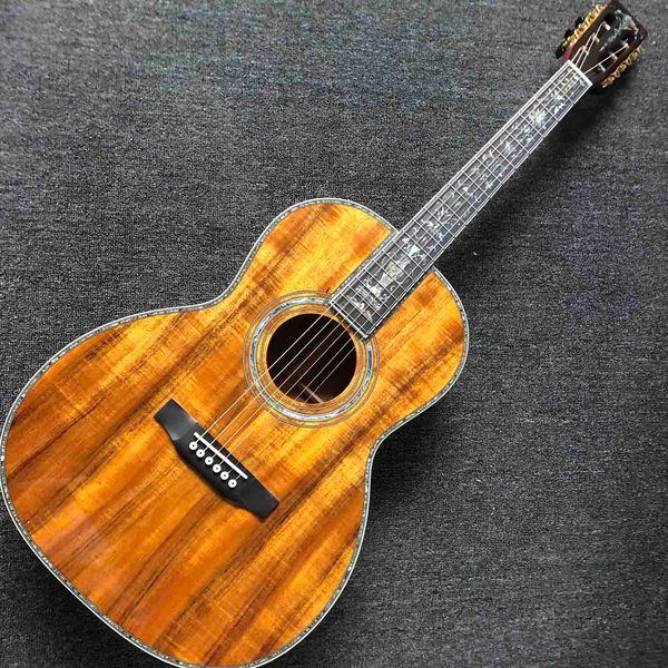 

custom ebony fretboard 39 inch aaa solid koa acoustic guitar classic headstock style