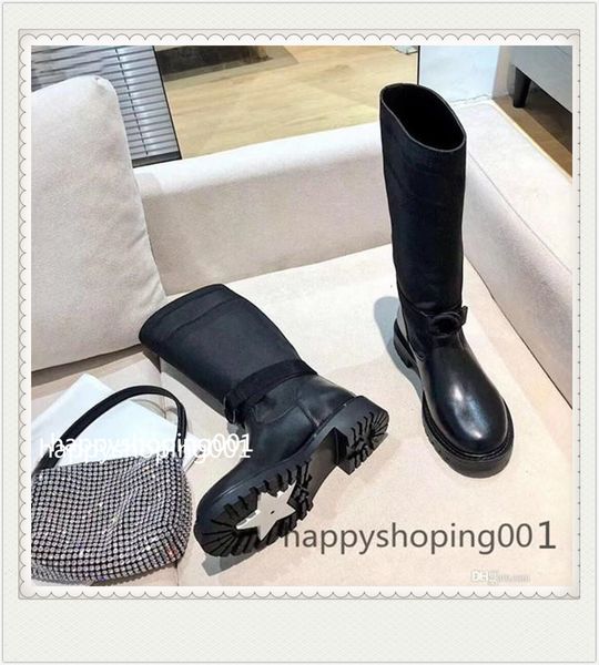 

diro winter new knights boots letter socks women boot knitted elastic high boots platform lady long boots woman shoes black