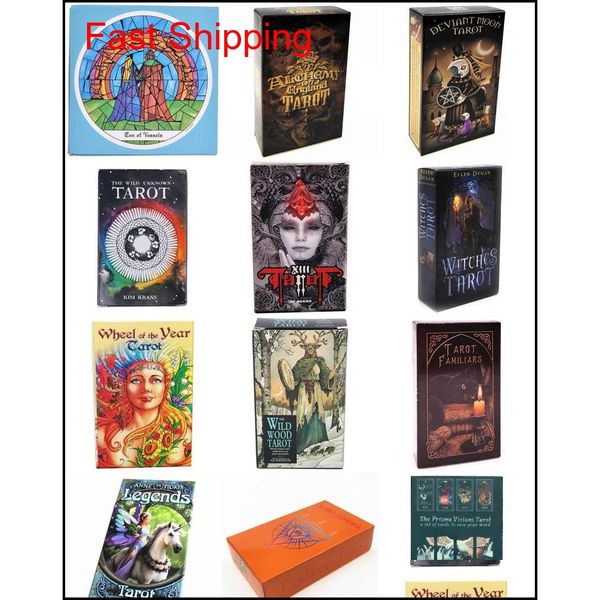 

english version 12 styles tarot cards 78pcs/set board games cards with colorful box english instructions send by email kids toys z0kgk